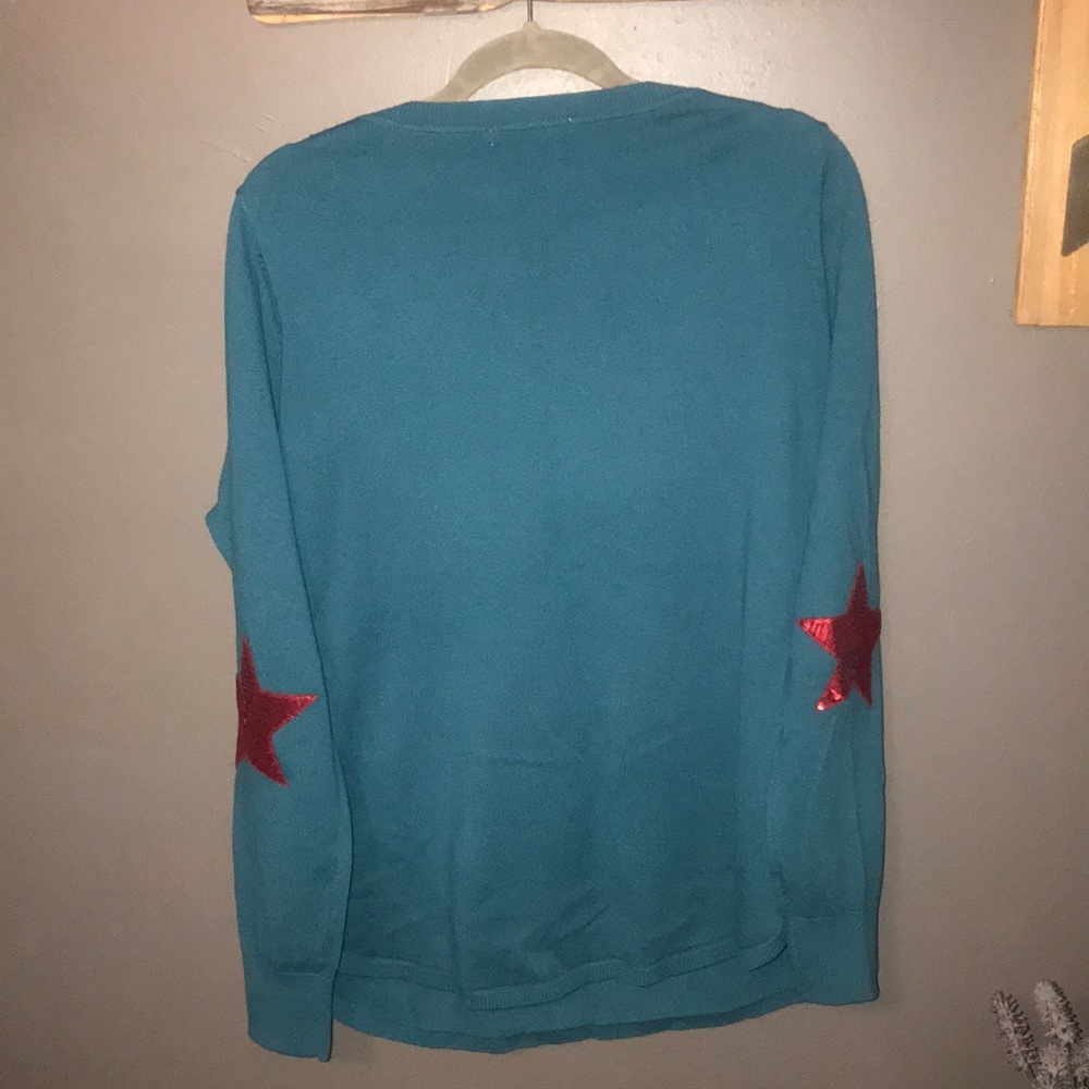 Boden sweater with sequins star elbow patches ⭐️⭐️